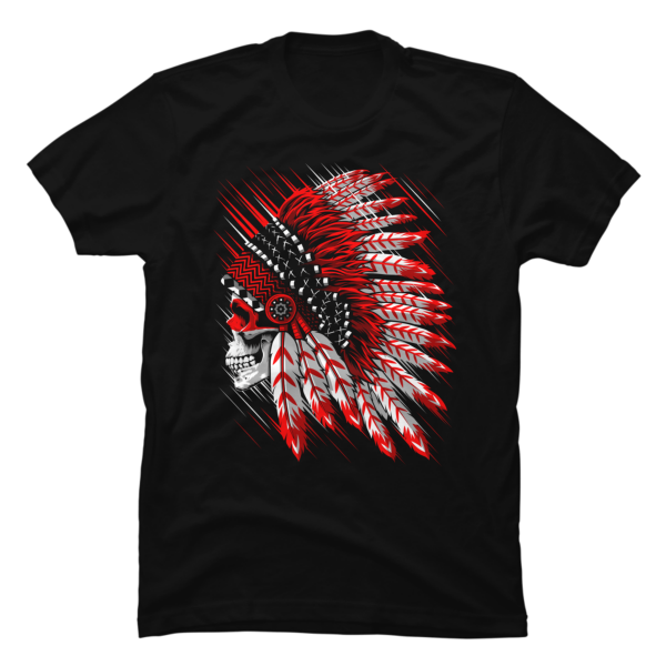 indian chief skull shirt